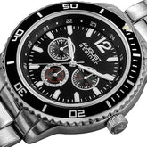 August Steiner Mens Mercury Quartz Multifunction Divers Bracelet Watch - Honesty Sales
